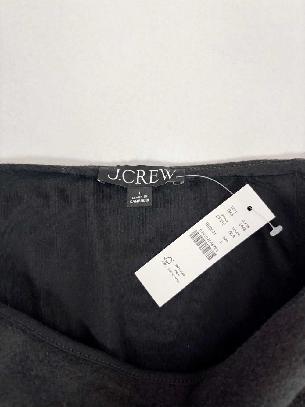 J. CREW Textured mini skirt in Black Size L - Picture 6 of 10